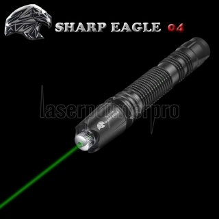 SHARP ZQ EAGLE-LA-04 200mW 532nm estrellado cielo Estilo luz verde a prueba de agua de aluminio láser Espada Negro