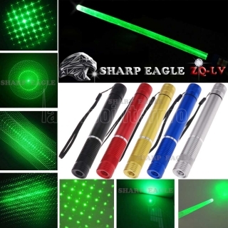 SHARP EAGLE ZQ-LV 500mW 532nm 5-in-1 Diverse Muster-Grün-Lichtstrahl-Licht Multifunktions-Laser-Schwert Kit Schwarz