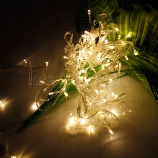 10M 100-LED Festività di Natale Decorazione 8 modalità di lavoro Luce bianca calda luce stringa leggera (spina standard USA)