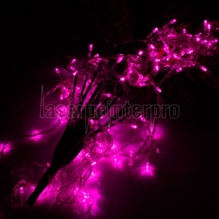 10M-100-LED-Weihnachts Feste Dekoration 8 Arbeitsmodi Rosa Licht-wasserdichte Schnur-Licht (US-Standard-Stecker)