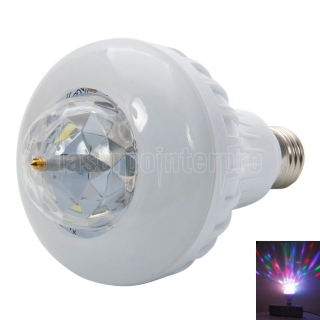 LT-W883 E27 Base Decorative RGB Light LED Stage Light with Voice Control White & Silver