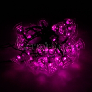 MarSwell 40-LED Pink Light Christmas Solar Power Tinkle Bell LED String Light