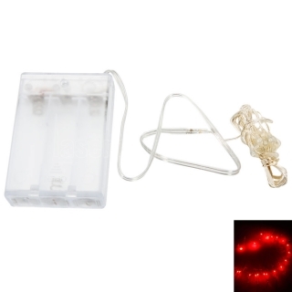 2M-20L-4.5V-1.2W Silver Wire Battery Powered Ordinary String Lights without Fixed Shape Red