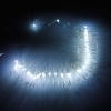 5M-50L-4.5V-3W Silver Wire Battery Powered Ordinary String Lights without Fixed Shape White