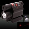 2-en-1 Profesional 5mW 650nm de la luz roja de un punto del estilo ampliable puntero láser Negro