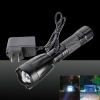 2200LM LED Rechargeable Flashlight Torch with Charger Black
