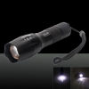 G700 Portable Einstellbarer Fokus 5-Mode High Brightness Aluminium Taschenlampe Kit Schwarz