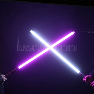 Newfashioned No Sound Effect 39 "Star Wars Lightsaber Violet & Light Blue Laser Epée Rose d'Or
