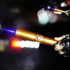 UKING ZQ-J9 3000mW 445nm Blu fascio punto singolo puntatore laser Zoomable Pen Kit d'oro