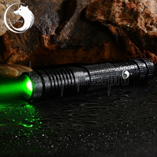 UKing ZQ-012L 3000mW 532nm feixe verde 4-Mode Zoomable Laser Pointer Pen Kit Preto