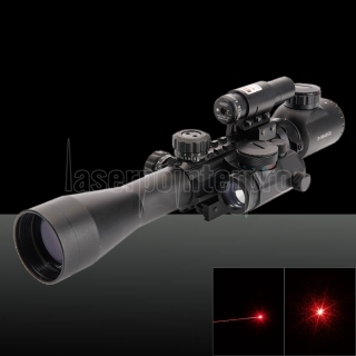 3-en-1 multifonctionnel bouton piles 3-9X grossissement portée de fusil avec vue laser noir