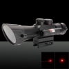 M7 625-600nm Ámbito 5mW Rojo Ajustable magnificación de 4x rifle con mira láser Negro