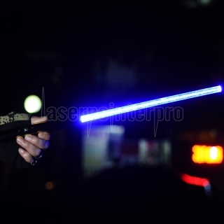 Uking ZQ-J15C 5000mW 445nm blaue Lichtstrahl-5-in-1-Zoomable High Power Laser Schwert Laserpointer Kit Goldene