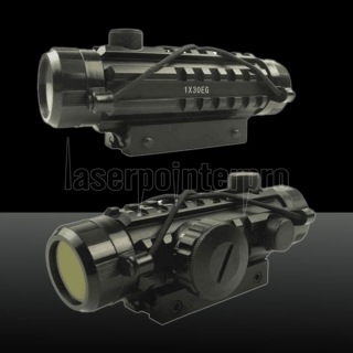 U`King ZQ-MZ02 Aluminium Red & Green Dot Reflex-Laser-Anblick Set für die Jagd Schwarz