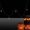 Luz de la secuencia de la lámpara de la yarda al aire libre de la bombilla S14 24pcs con el alambre negro de la lámpara