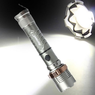 2000lm 3-Mode Wasserdichte Lotus Head LED Taschenlampe Anzug UK Stecker Grau
