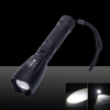 2200LM LED Rechargeable Flashlight Torch with Charger UK Plug Black