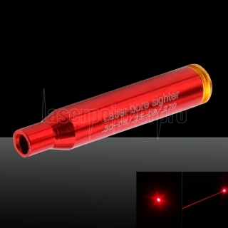 Lápiz láser con forma de bala 650nm Luz roja 3 baterías AG9 Cal: 30-06 / 25-06 / .270WIN Rojo