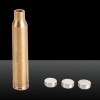 650nm Bullet Shape Laser Pen Red Light 3 x AG9 Baterias Cal: 300WIN Latão Cor