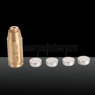 650nm Bullet Shape Laser Pen Red Light 3 x L936 Batteries Cal: 40 Brass Color