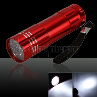 Red 3W 9 LED super brillante linterna Linterna eléctrica