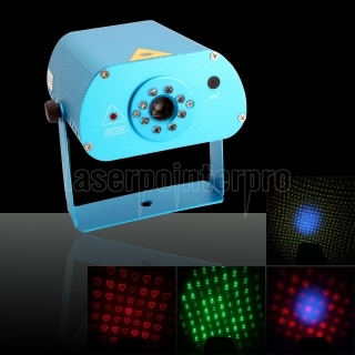 LB-09 100V ~ 220V Mini à activation vocale Red & Green Stage Laser Light Blue éclairage