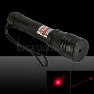 400mW 650nm Big-cabeça Ajuste Foco Red Laser Pointer Pen Preto