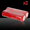 2*2Pcs UltraFire 18650 3.7V 3000mAH Rechargeable Batteries Red