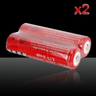 2 * Batteries 2Pcs Ultrafire 18650 3.7V 3000mAH rechargeables rouges