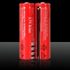 3.7V 3000mAh de UltraFire 18650 Li-ion recargable de la batería Rojo