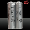 5*2Pcs UltraFire 14500/AA 3.7V 1200mAh Li-on Rechargeable Batteries