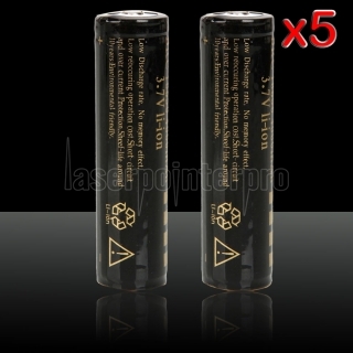 5 * 2pcs baterias UltraFire 18650 4000mAh 3.6-4.2V PCB Protector de lítio recarregável Preto
