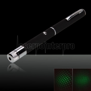 50mW Kaleidoscopic Green Laser Pointer with 3LED Light Black