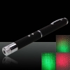 30mw 532nm Green + 20mw 650nm Red Kaleidoscopic Laser Pointer Pen Black