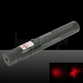 300MW Professional Red Light Laser Pointer with 5 Heads & Box Black (301)