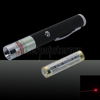 5mW Professional Green Light Pattern Laser Pointer with Box & AAA Battery Black