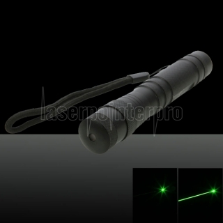 Luz verde 5mW JD885 Professional Laser Pointer com Box (A 16340 bateria) Preto