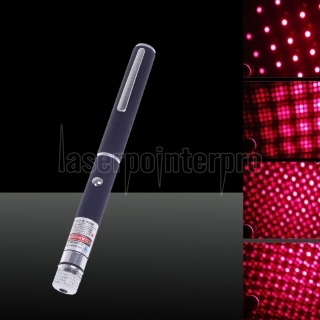 5mW 650nm Starry Sky Shape Red Laser Pointer Black & Silver (2 x AAA)