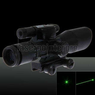 5mW LT-2.5-10x40 Waterproof Multi-revestido 5-mode feixe de luz verde Visão Laser Preto