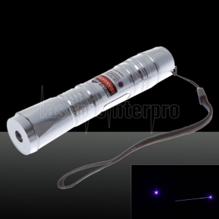 30mW Dot Pattern Purple Light ACC Circuit Laser Pointer Pen Silver