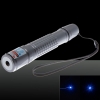 2000MW Extension-Type Pure Focus Pattern Blue Dot Facula Laser Pointer Pen com 18.650 Prata Bateria Recarregável