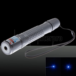 2000mW Extension-Tipo fuoco puro del modello Blue Dot Facula Penna puntatore laser con 18650 Argento batteria ricaricabile