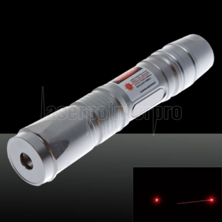 100mW Dot Pattern Red Light ACC Circuit Laser Pointer Pen Prata