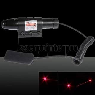 200MW 635nm Mirino laser rosso con attacco per pistola (con 1 * batteria CR2 3V + scatola) nero