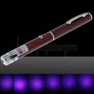 5mW Medio Abierto estrellada Modelo púrpura Luz Desnudo lápiz puntero láser rojo