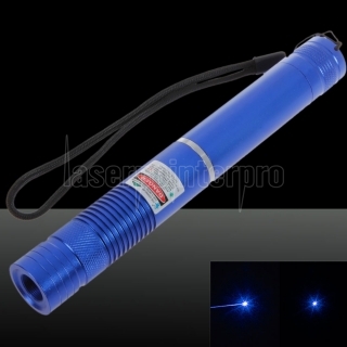 1000mW Focus Pure Blue Beam Light Laser Pointer Pen with 16340 Rechargeable Battery Blue