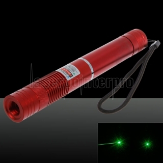Lápiz de puntero láser con luz verde de haz de 100 mW 532nm con batería recargable 18650 roja