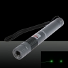 Pointer Pen 50mW 532nm fuoco differenziale Verde laser di fascio di luce con 18650 argento batteria ricaricabile