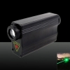 300MW 532nm grüne Double Ended aufladbare Laser Pointer (1 x 4000mAh) Schwarz