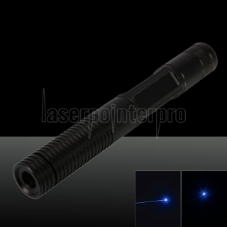 3000MW 473nm Strahl Blau Laserpointer Schwarz (2 * 1200mAh)